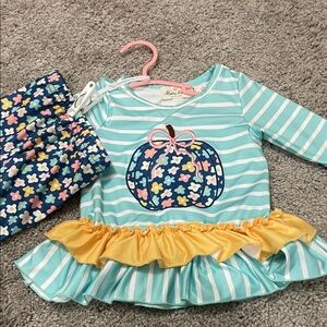 Kids Striped and Floral Matching Set
